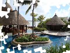 Mauritius, Hotel hall, Pool