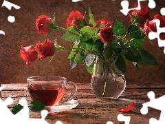 tea, bouquet, rouge