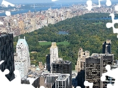 New York, panorama, town