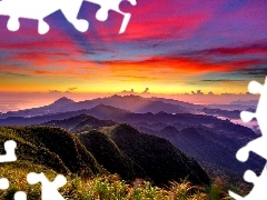 mountains, Great Sunsets, by